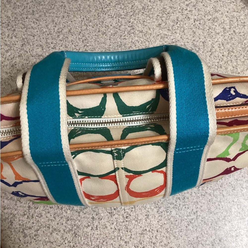 Colorful Coach Women's Tote Bag - Picture 5 of 12